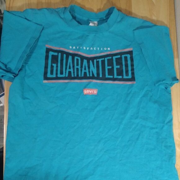 Vintage Single Stitch Levi's Satisfaction Guaranteed Logo T-Shirt - Picture 1 of 9